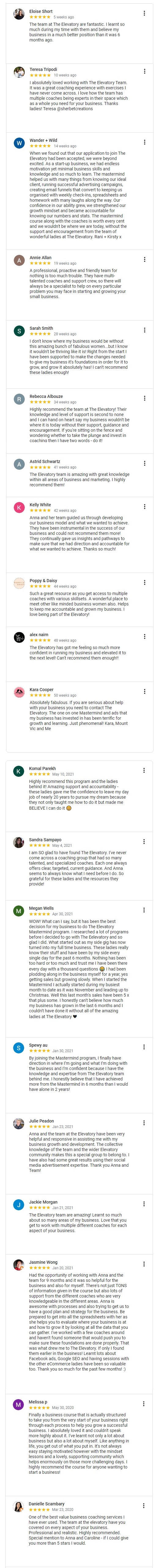 Google Reviews - Mar23